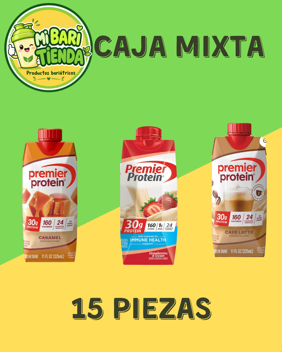 Caja Mixta Premier Protein 3 Sabores